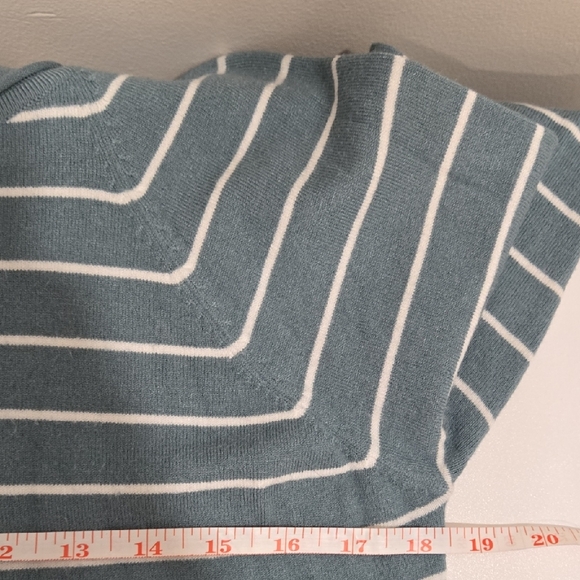 Pink Clover Teal and White Striped Top - Picture 10 of 11